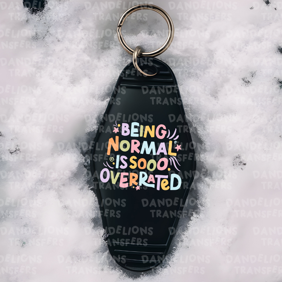 Being Normal Motel Keychain Uvdtf