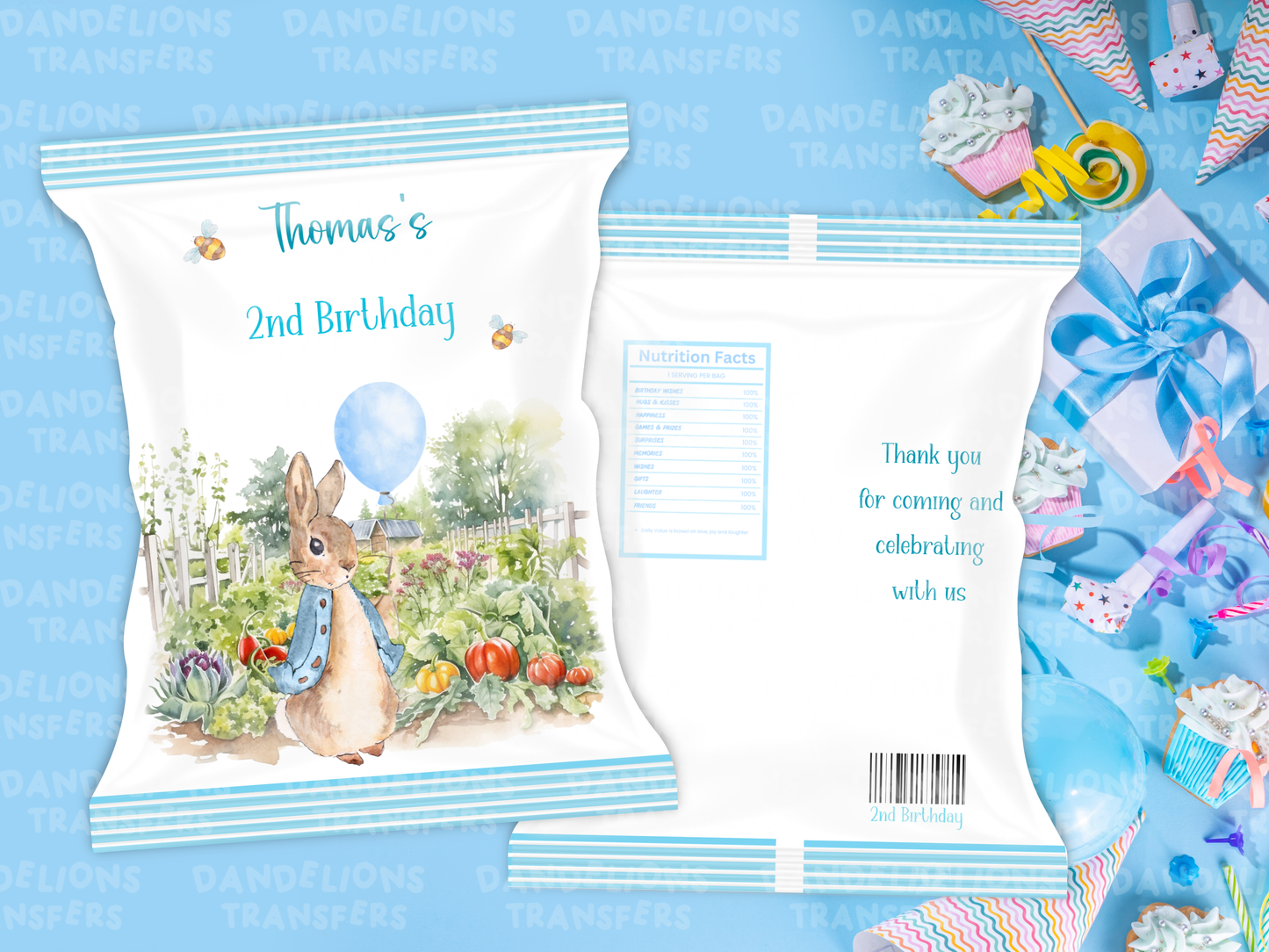 Birthday rabbit Treat Bag