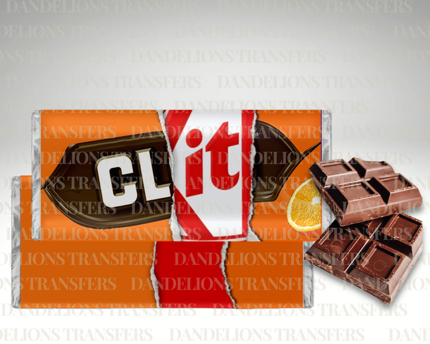 Lit Chocolate Bar Wrapper Digital Download