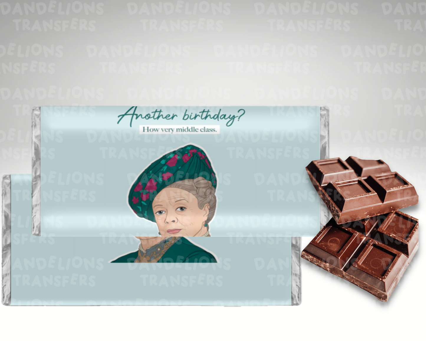 Dowager Countess Birthday Chocolate Wrapper