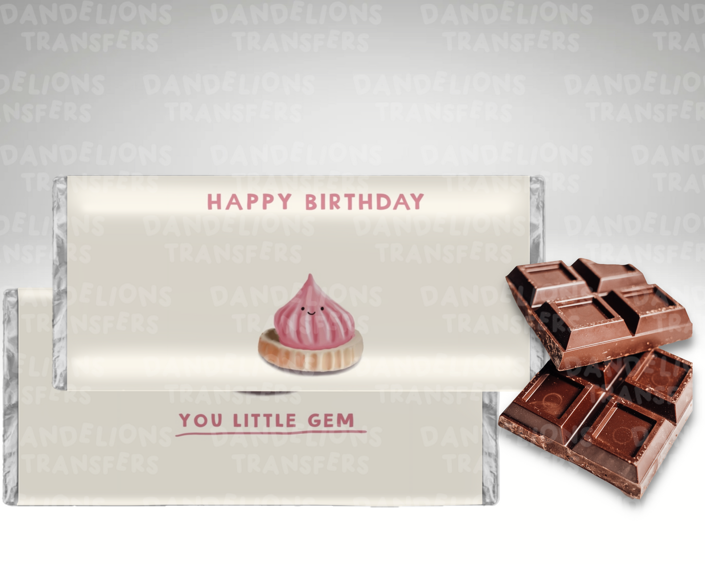 Happy Birthday Little Gem Chocolate Wrapper