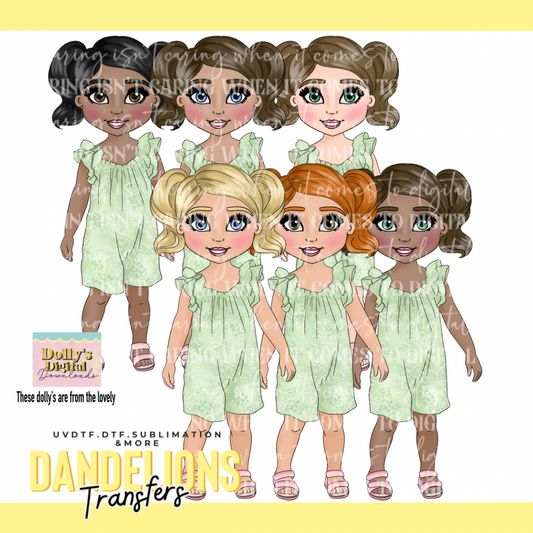 Green romper toddler