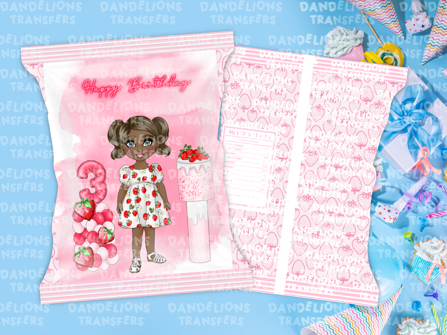 Strawberry Birthday Girl Treat Bag