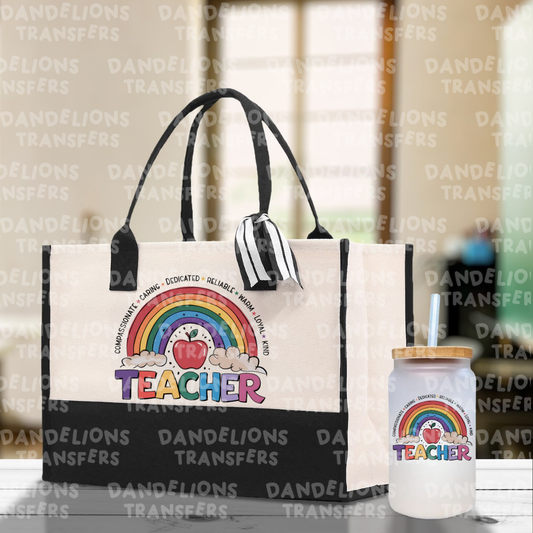 Teacher rainbow apple
