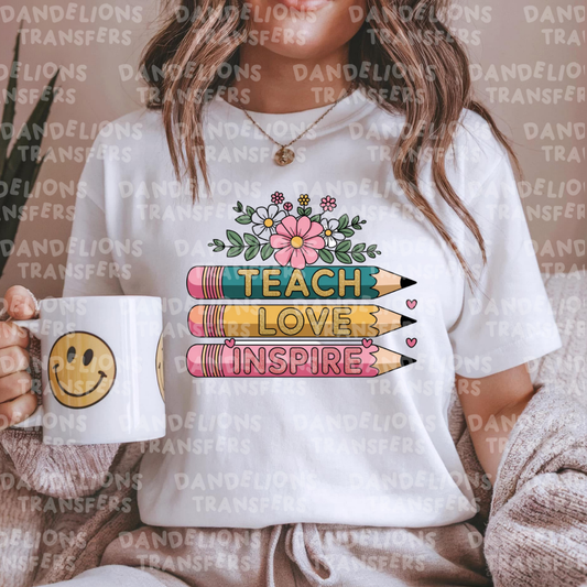 Teach love inspire pencils