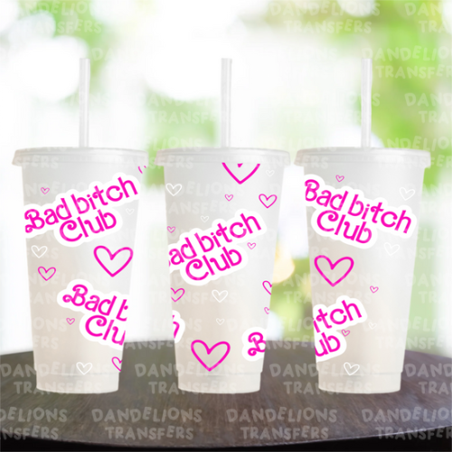 Bad B Club 24oz UVDTF wrap