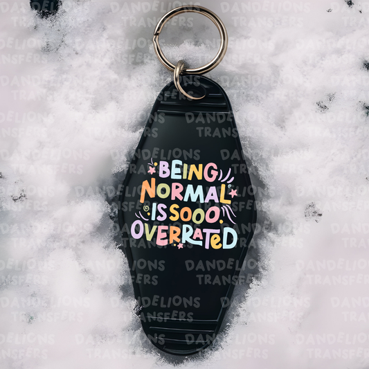 Being Normal Motel Keychain Uvdtf
