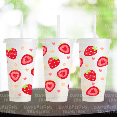 Strawberry Love 24oz UVDTF wrap