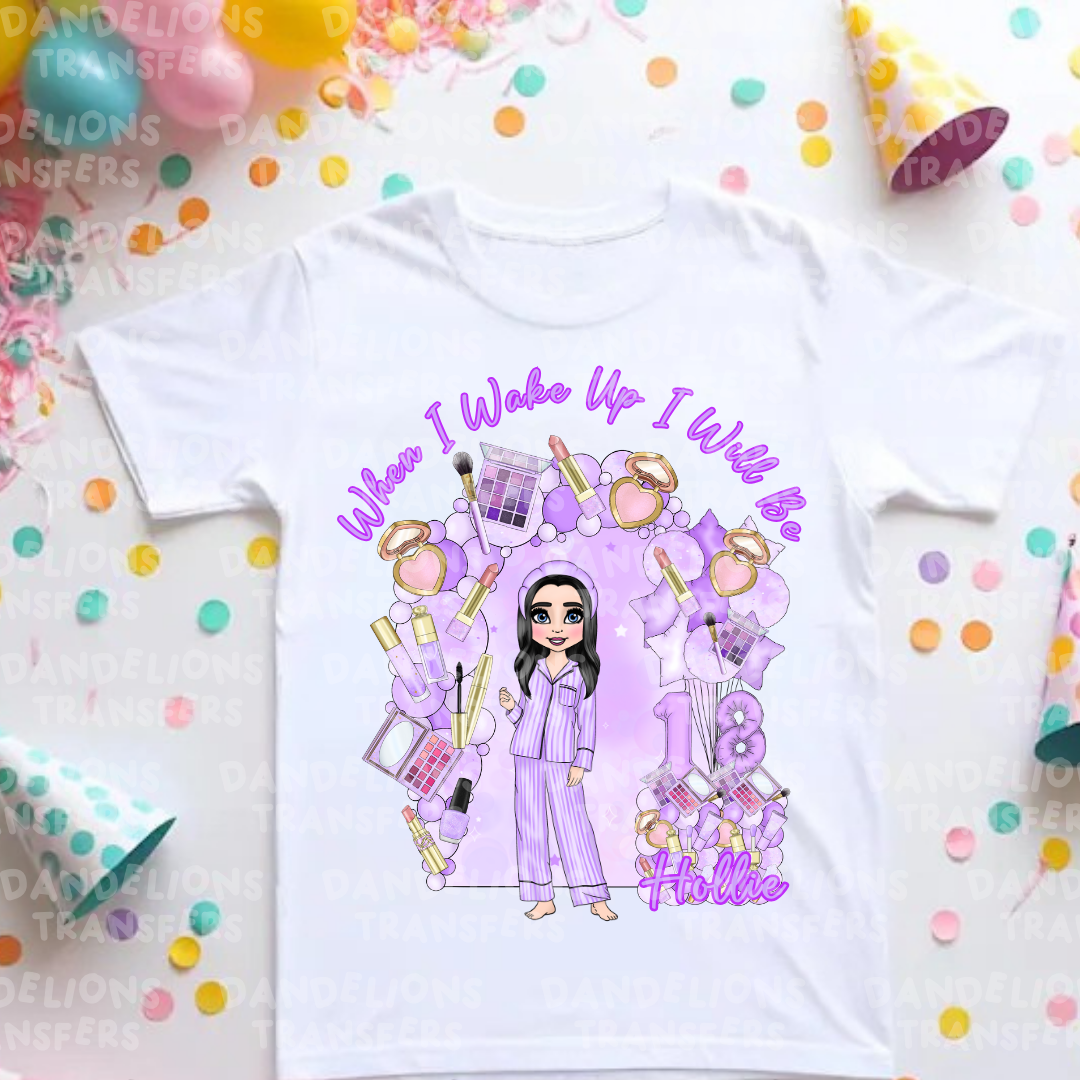 When I Wake Up Make Up Pyjamas Lilac