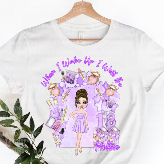 When I Wake Up Make Up Pyjamas Lilac