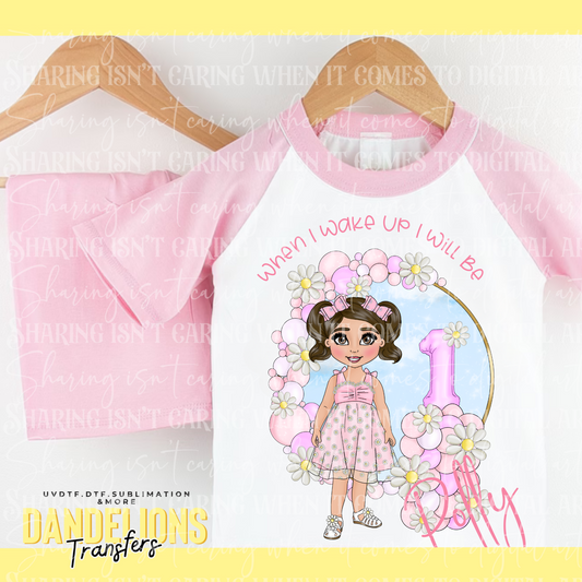 When I Wake Up Pink Daisy Doll