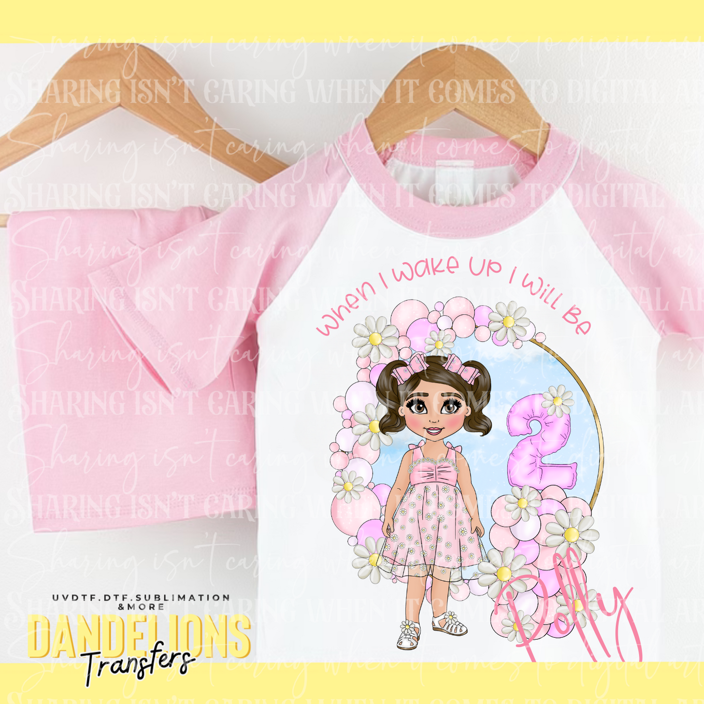 When I Wake Up Pink Daisy Doll