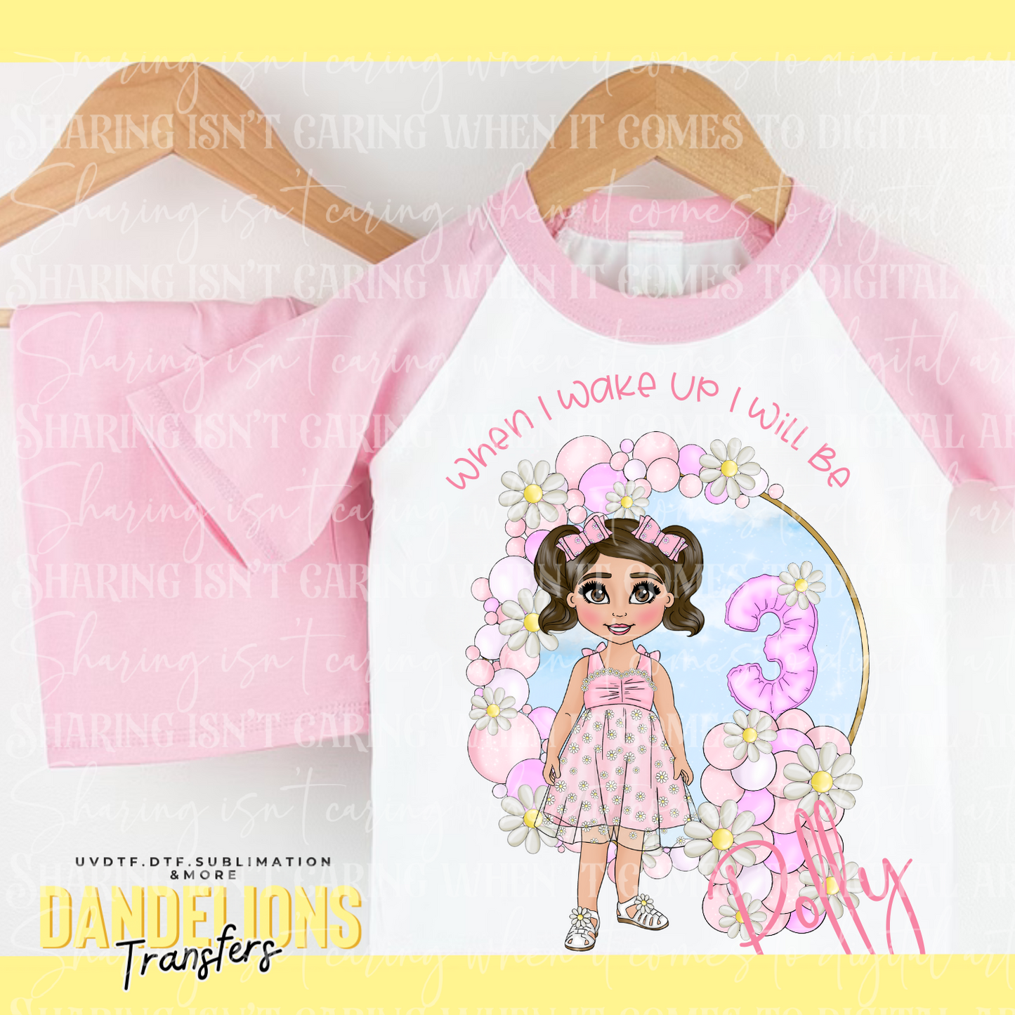When I Wake Up Pink Daisy Doll