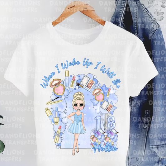 When I Wake Up Make Up Pyjamas Blue