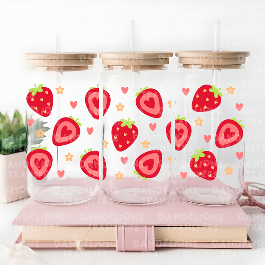 Strawberry Love  UVDTF 16oz wrap