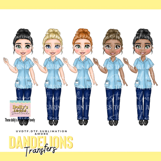 Nurse pale blue tunic
