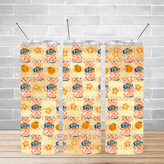 Orange  20oz Tumbler Wrap Digital Download