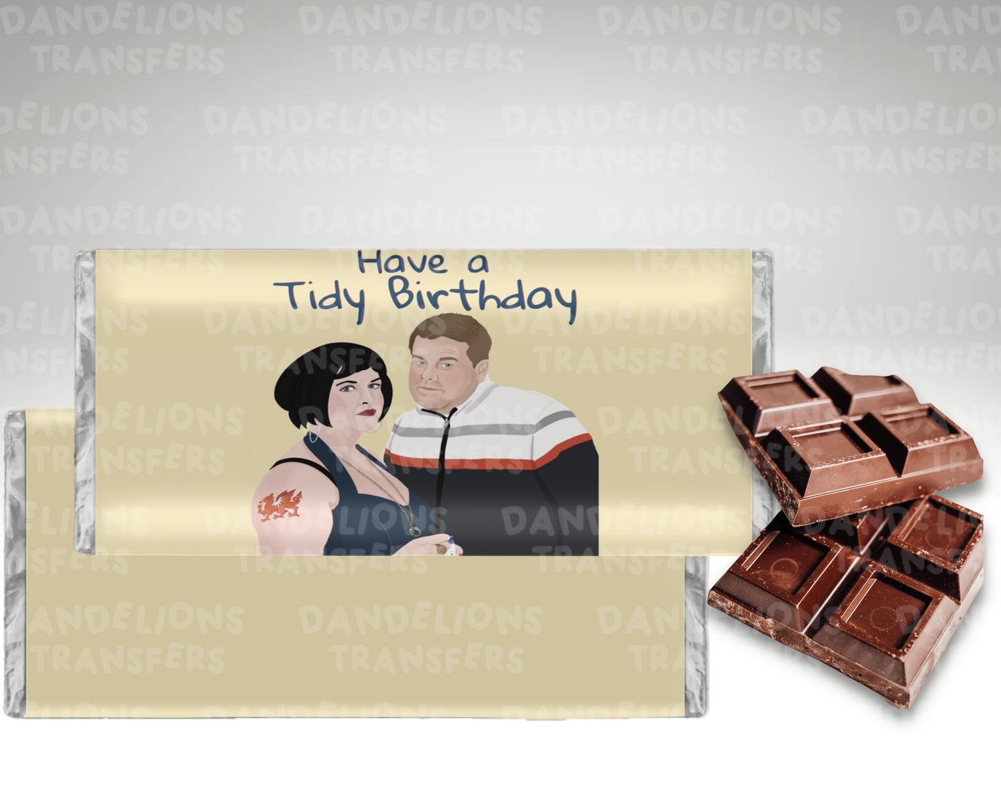 Tidy Birthday Chocolate Wrapper