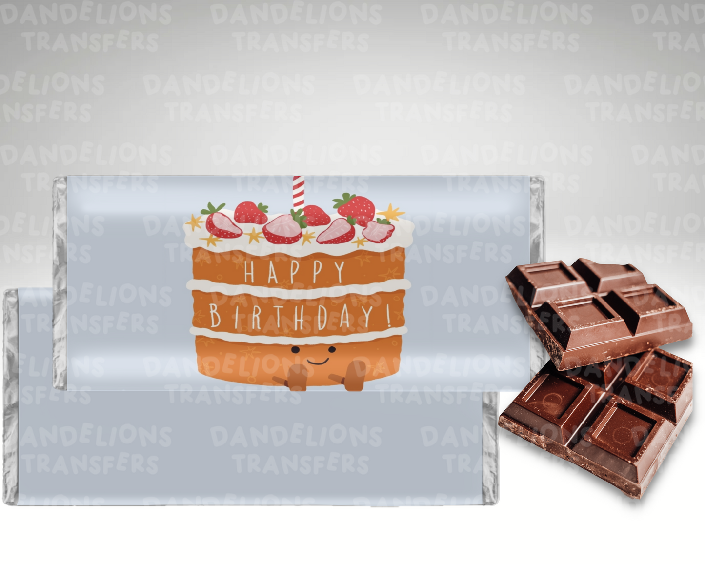 Jelly Birthday Cake Chocolate Wrapper