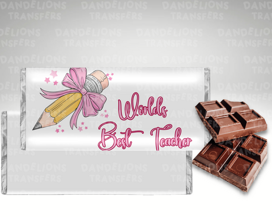 Pink Worlds best Chocolate Wrapper
