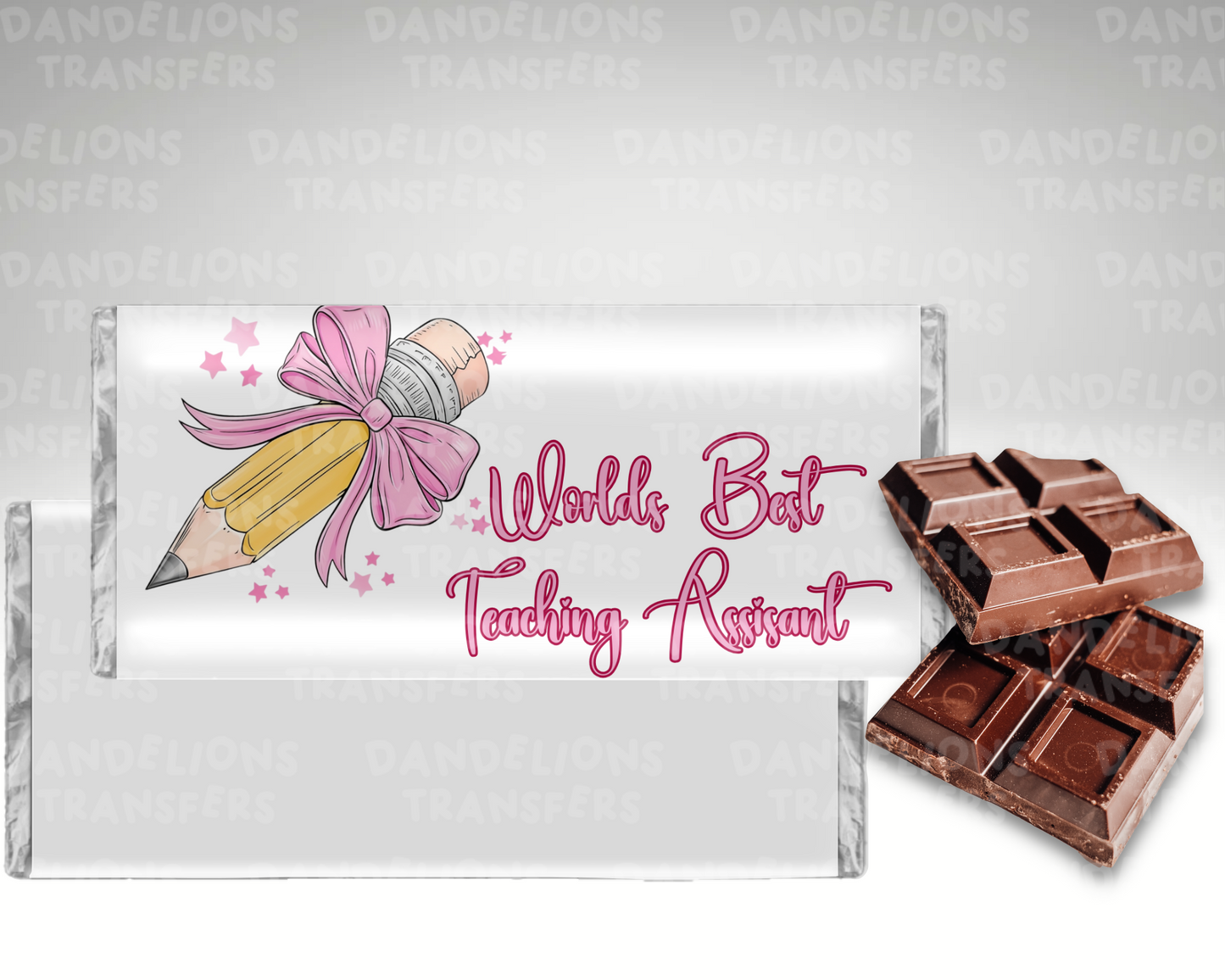 Pink Worlds best Chocolate Wrapper