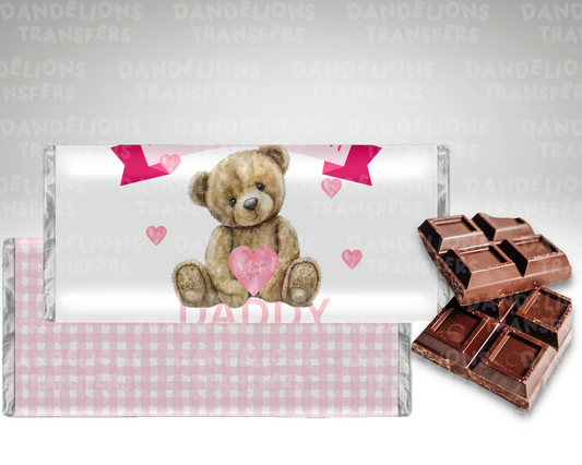 Checkered bears Chocolate Wrapper