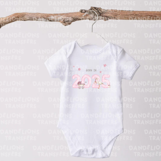 Stork born in 2025 pink